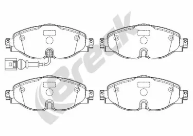 25683 00 701 00 BRECK Комплект тормозных колодок, дисковый тормоз